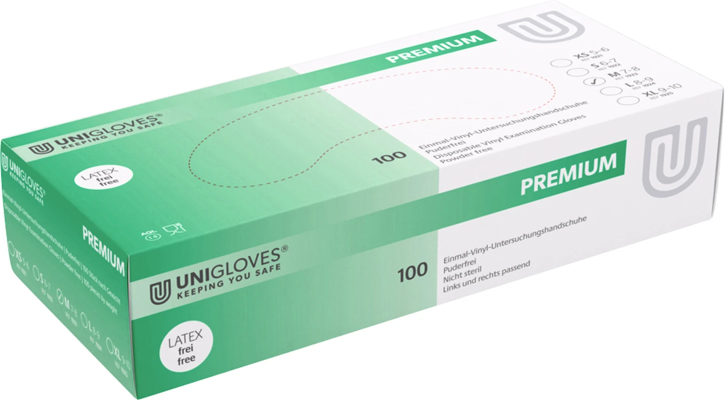 PREMIUM Packung 100 Stück puderfrei, transparent, M