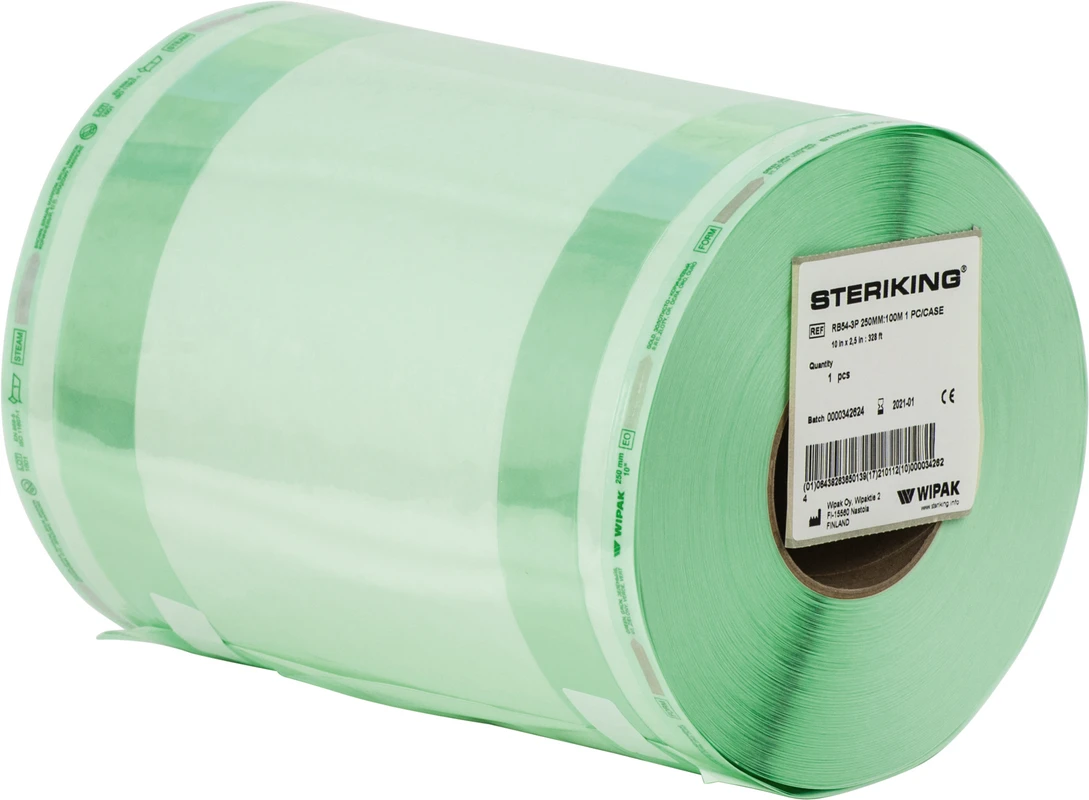 Sterilisationsrollen R / RB Rolle 100 m mit Seitenfalte, 250 x 65 mm