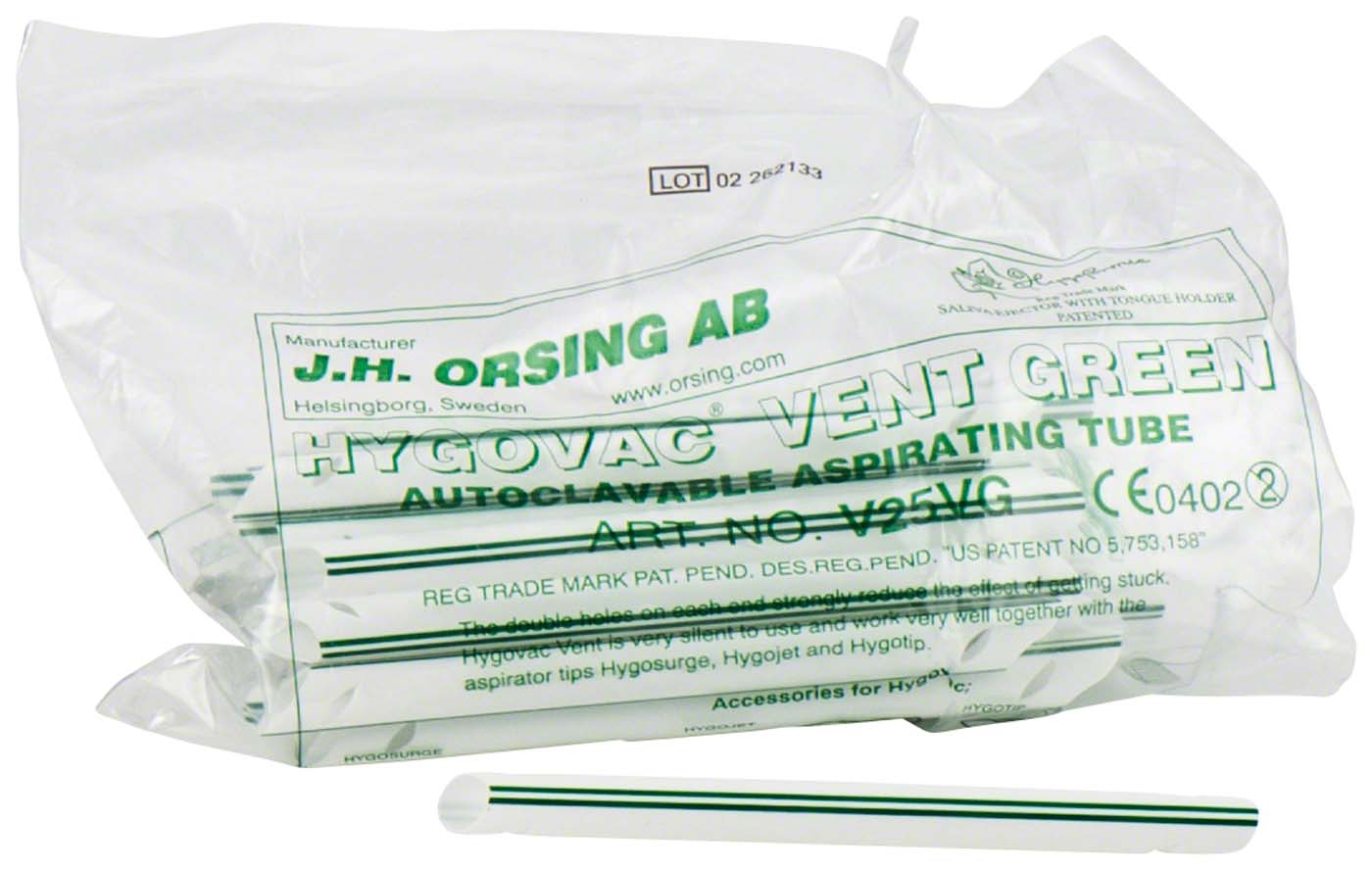Hygovac® Packung 25 Stück Vent grün, 140 mm Hygovac® Orsing