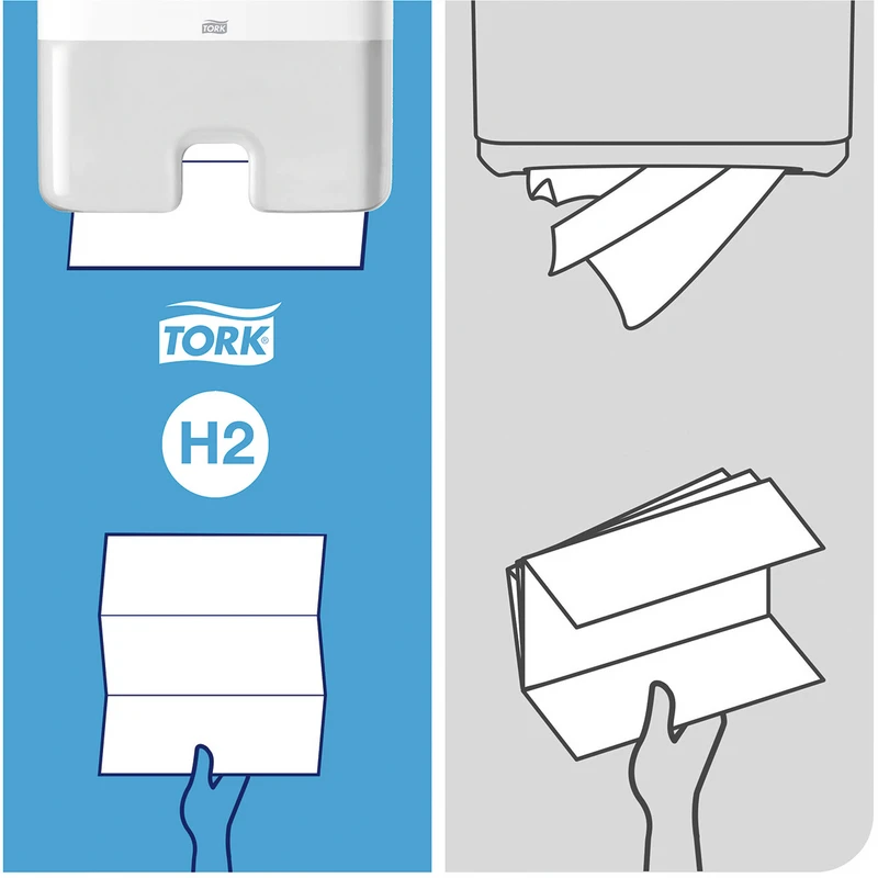 TORK® Xpress® Mini Spender für Multifold (Interfold) Handtücher H2 System Stück weiß, 30,2 x 10,1 cm