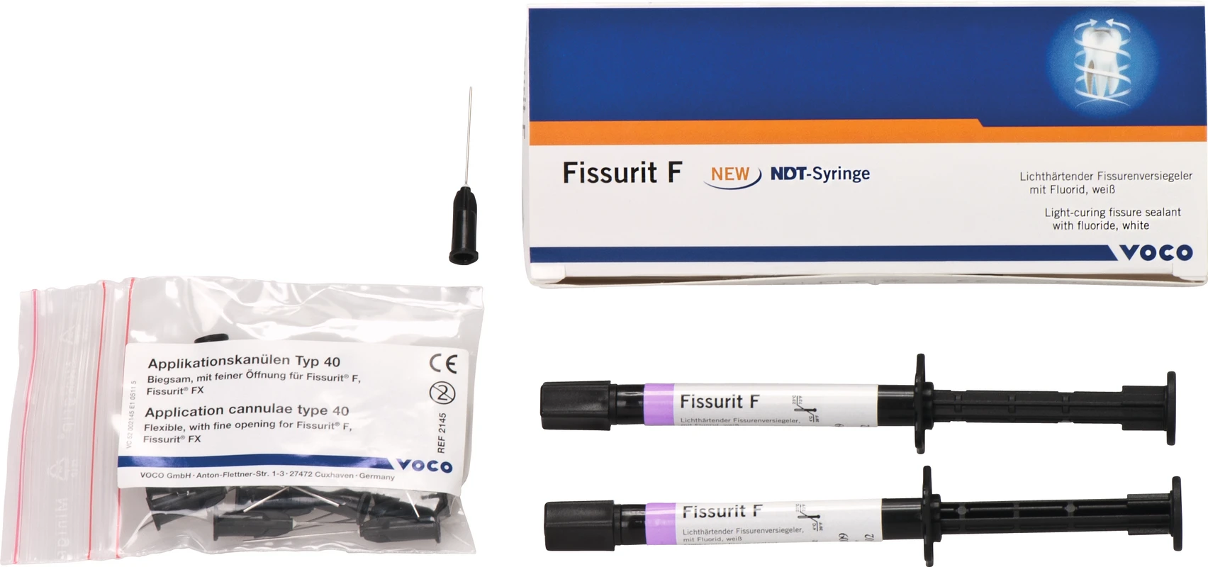 Fissurit® F Packung 2 x 2 g Spritzen, Applikationskanülen Typ 40