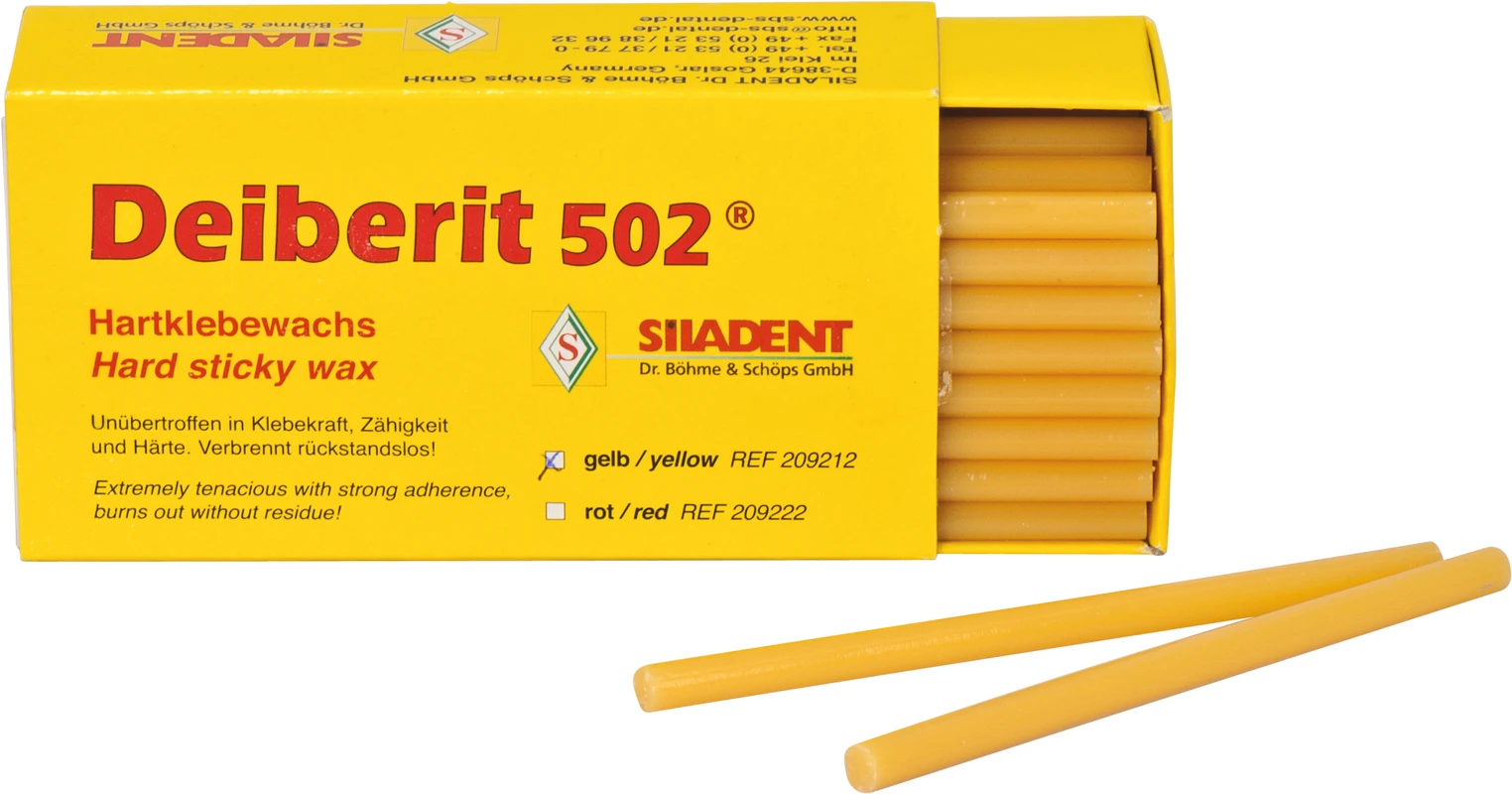 Deiberit 502® Packung 50 Stangen Hartklebewachs gelb