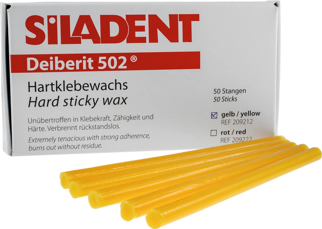 Deiberit 502® Packung 50 Stangen Hartklebewachs gelb