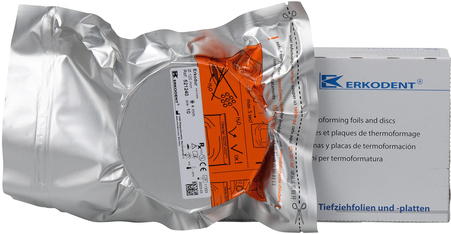 Erkodur Packung 10 Stück klar, Ø 120 mm, Stärke 4 mm