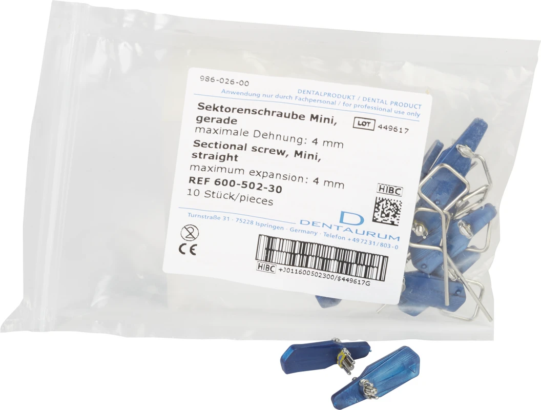 Sektorenschrauben Edelstahl Dentaurum