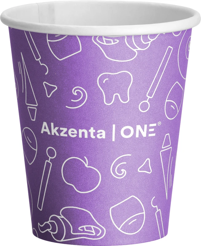Akzenta ONE Pappbecher Karton 20 x 50 Stück purple rain, 200 ml