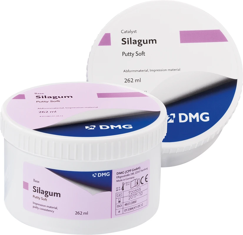 Silagum Putty Packung 262 ml Basispaste, 262 ml Katalysatorpaste, Soft Silagum Putty DMG