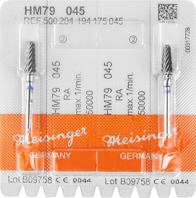 HM-Fräser 79 Packung 2 Stück blau standard, RA, Figur 194, 12,7 mm, ISO 045