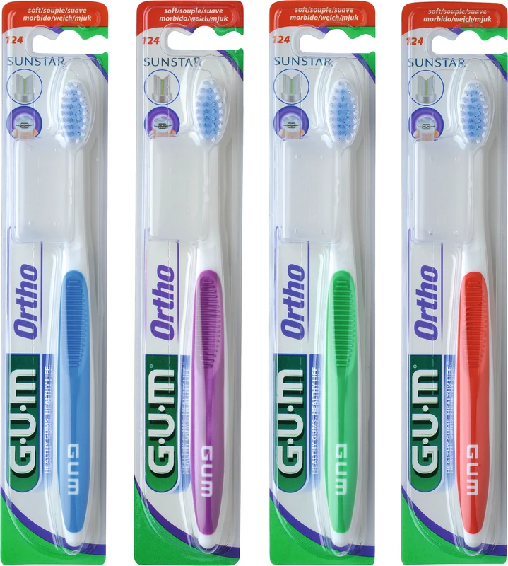 GUM® ORTHO Zahnbürste Stück Zahnbürste weich, V-Schnitt