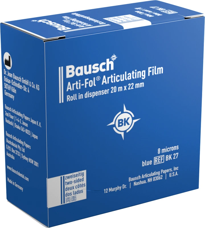 Arti-Fol® 8 µ Spender 20 m zweiseitig, 22 mm breit, blau