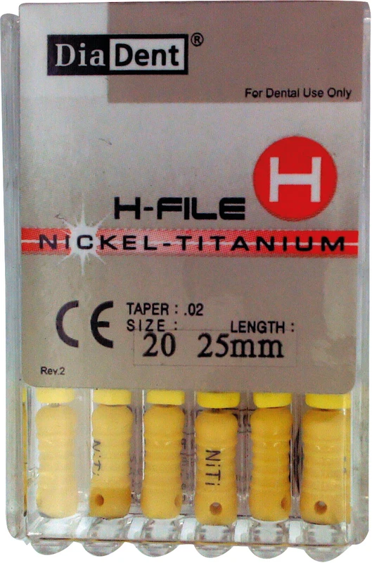DiaDent® NiTi Hedstroem Files Packung 6 Stück 25 mm ISO 020