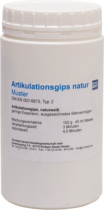Artikulationsgips natur Muster 1 kg natur