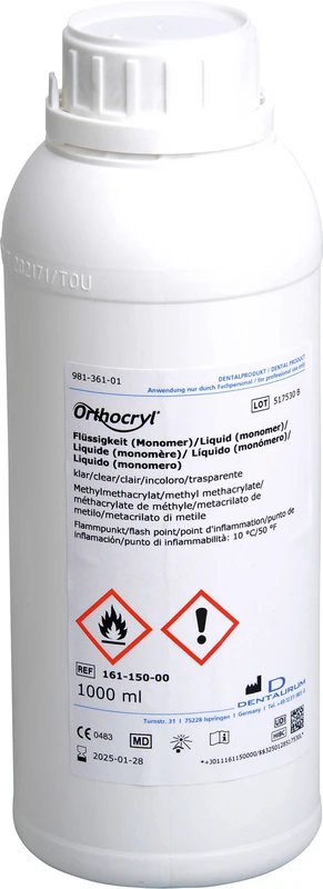 Orthocryl® Flüssigkeit Flasche 1 Liter Flüssigkeit klar