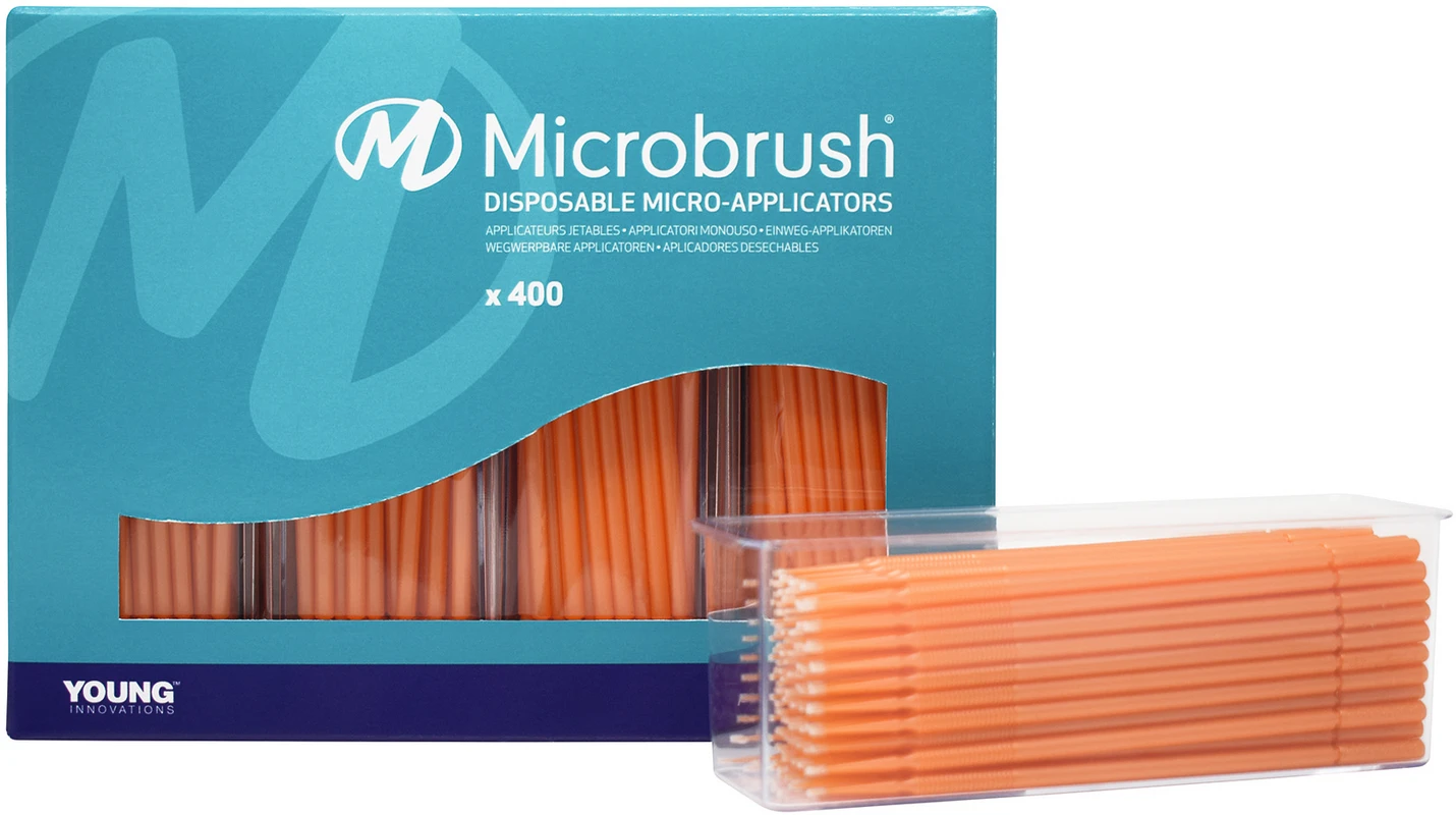 Microbrush® Applikatoren Plus Serie Packung 400 Stück orange, ultrafein 0,5 mm