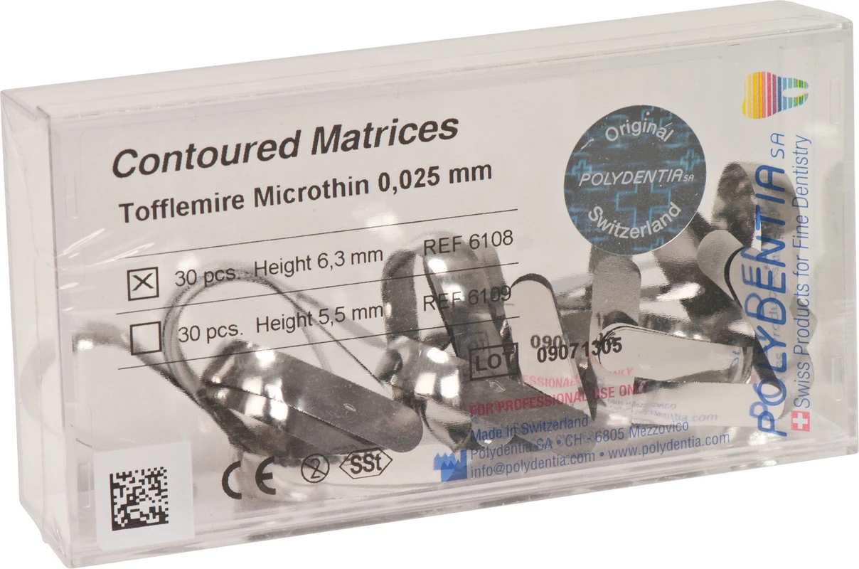 Matrizen nach Tofflemire bombiert Polydentia SA