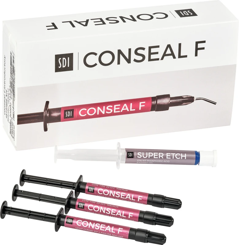 conseal f Kit 3 x 1 g Spritzen Versiegler, 1,25 g Super Etch LV Spritze, 20 Einwegtips