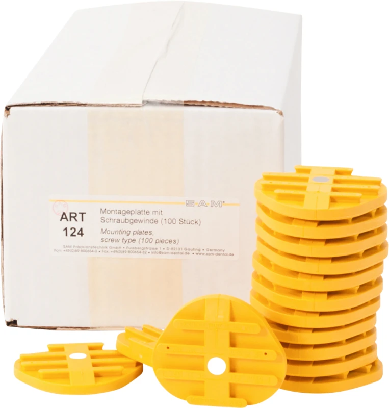 Artikulator Montageplatten Packung 100 Stück, Schraubgewinde