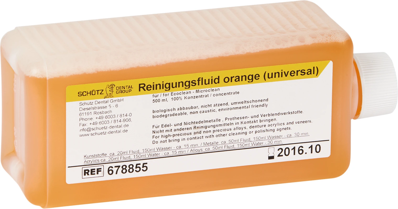 Reinigungsfluid für MicroClean Flasche 500 ml, orange universal