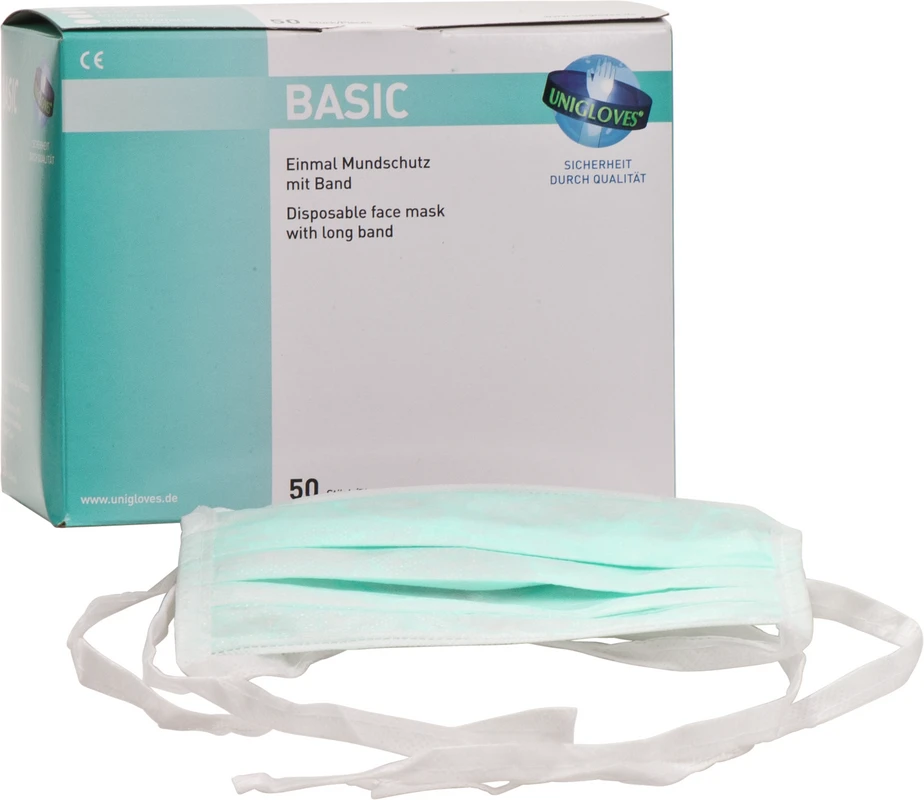 BASIC OP-Mundschutz Spenderbox 50 Stück grün