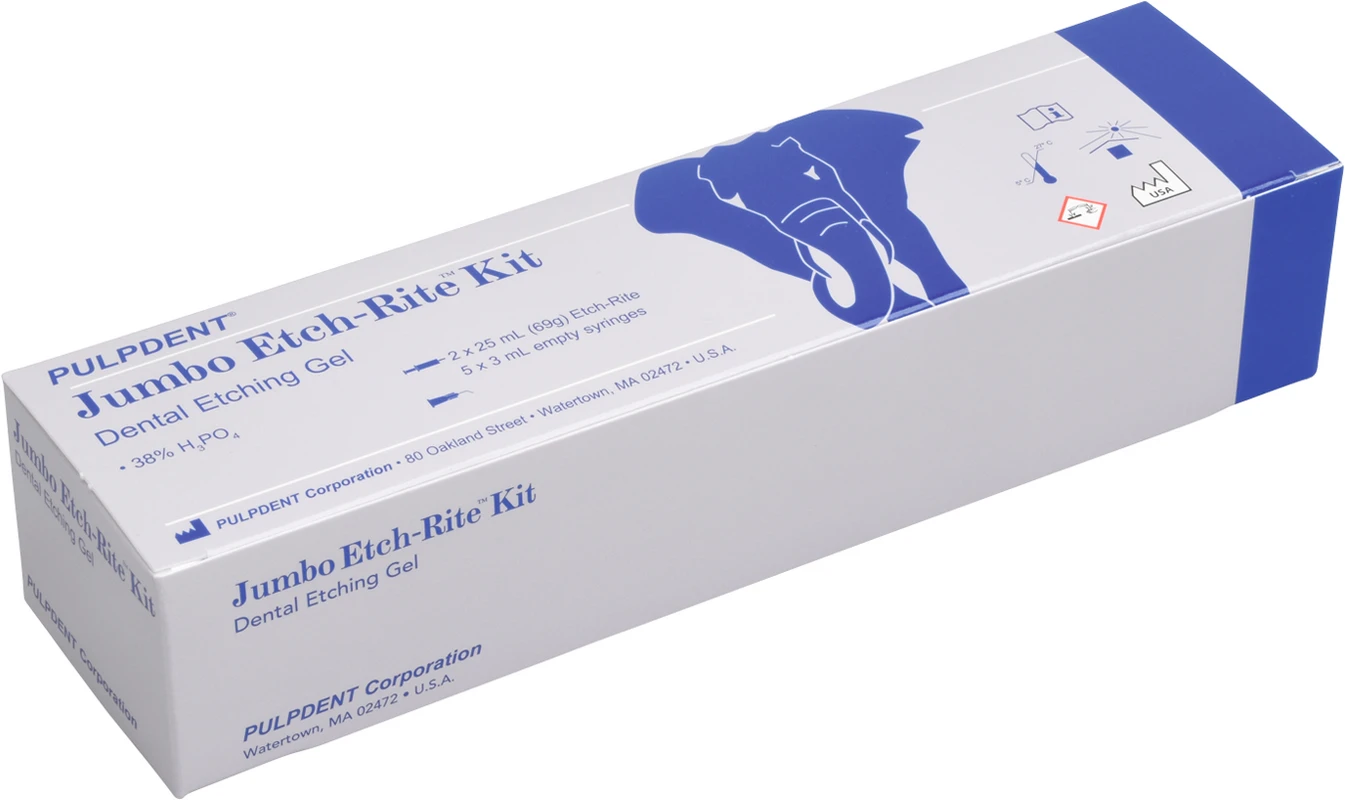 Etch Rite™ Packung 2 x 25 ml Spritze 38 %, 5 x 3 ml Leerspritze, 50 Ansätze