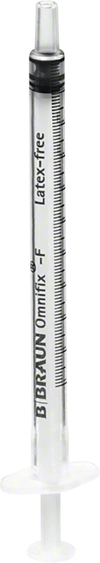 Omnifix®-F Packung 100 Stück 1 ml, ohne Kanüle, 3-teilig