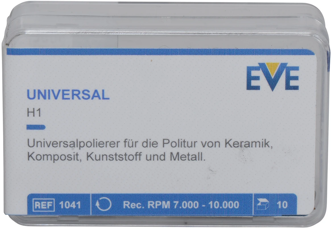 EVE UNIVERSAL Packung 10 Stück weiß grob, HP, Figur Spitze, 5,5 x 15 mm