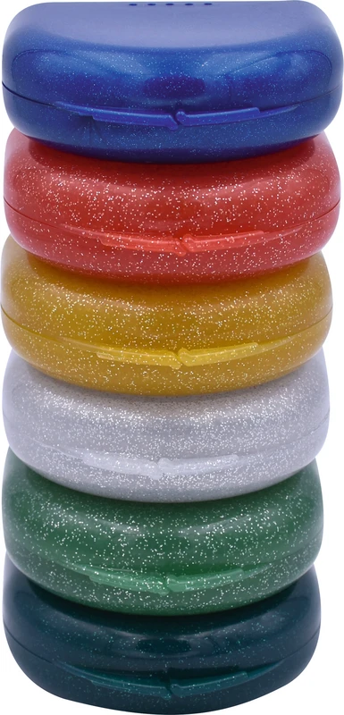 Dento Box® I + II Packung 12 Stück glitzer sortiert, Größe I, 2,5 cm