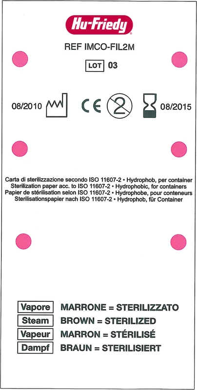IMS Papier-Einmal-Sterilisationsfilter Packung 100 Stück IMCO-FILM2M