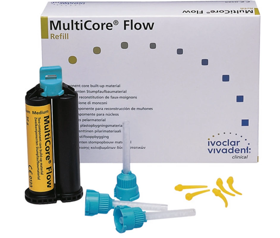 MultiCore® Flow Packung 50 g Doppelkartusche hell, Zubehör
