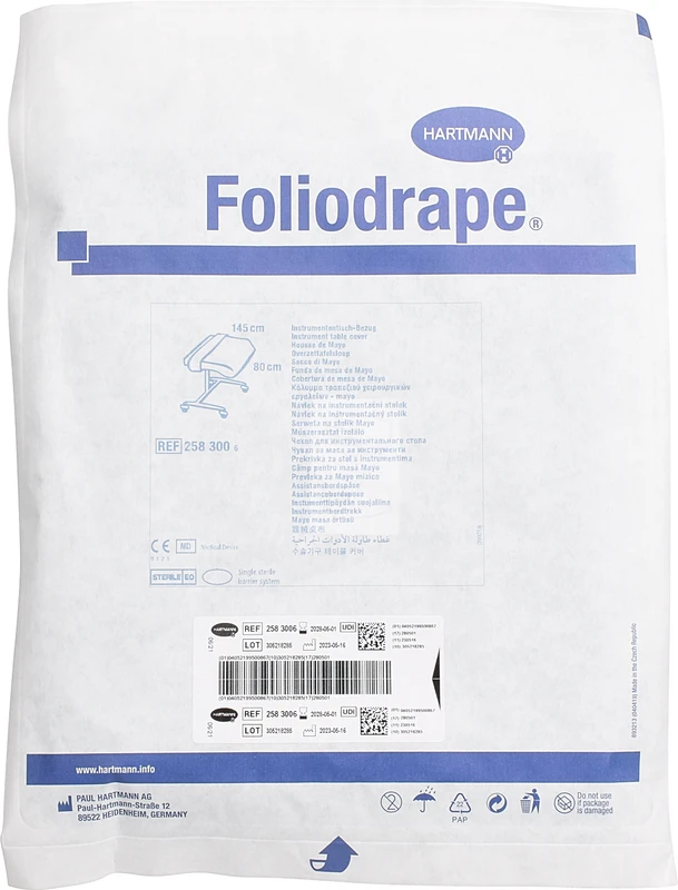 Foliodrape® Instrumententisch-Bezüge Packung 25 Stück 80 x 145 cm