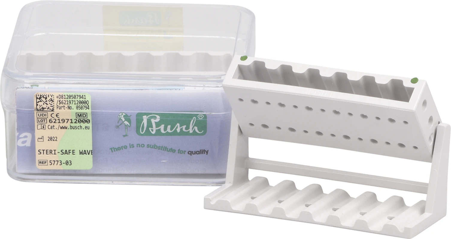 STERI-SAFE wave Packung 2 Ständer mit Silikonband grün, 76 x 30 x 33 mm