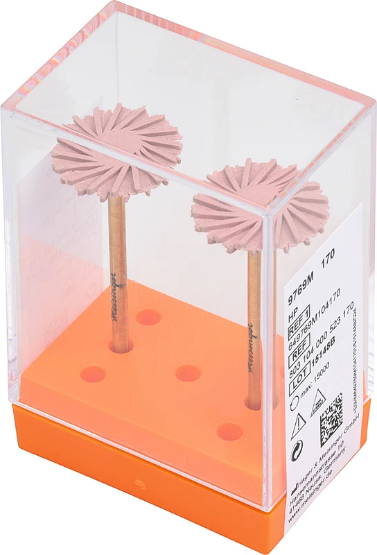 Diamantpolierer 9769 Packung 2 Stück rosa mittel, HP, Figur Twist, 1,6 mm, ISO 170