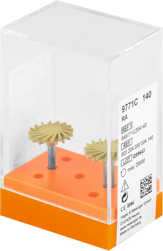Diamantpolierer 9771 Packung 2 Stück gelb extra fein, RA, Figur Twist, 1,6 mm, ISO 140