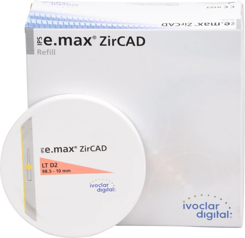 IPS e.max® ZirCAD LT Stück Ø 98,5 mm H 10 mm, D2 LT