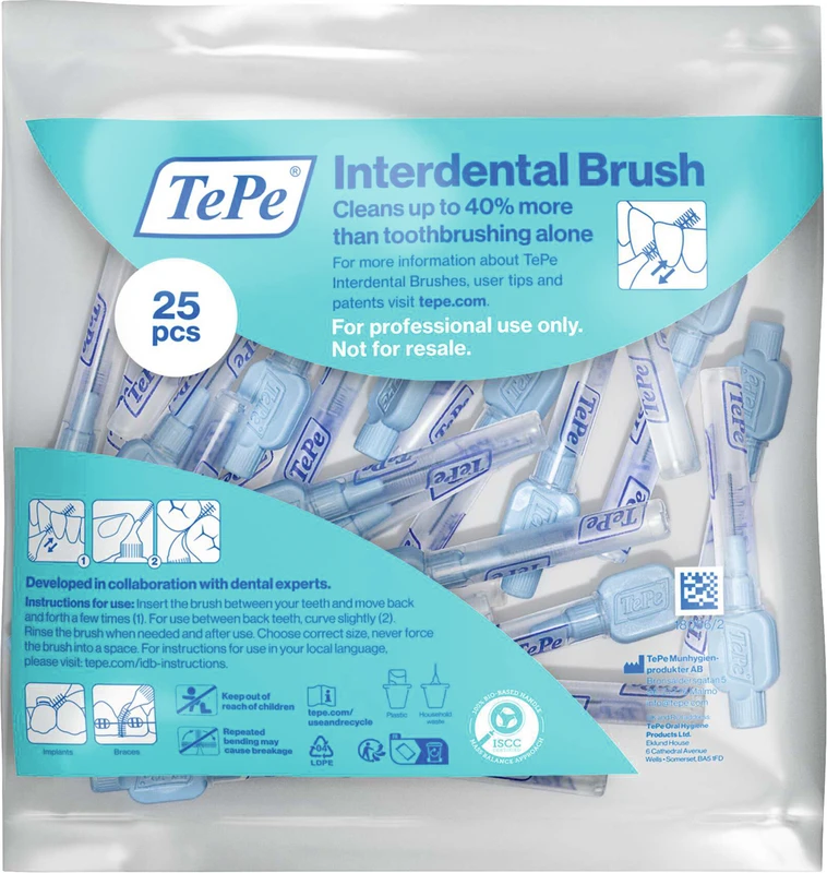 TePe® Interdentalbürsten Extra Soft Packung 25 Stück blau, Ø 0,6 mm