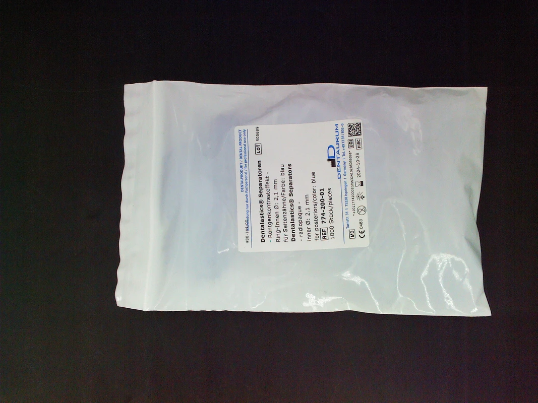 Dentalastics® Kunststoffringe Packung 1.000 Stück transparent