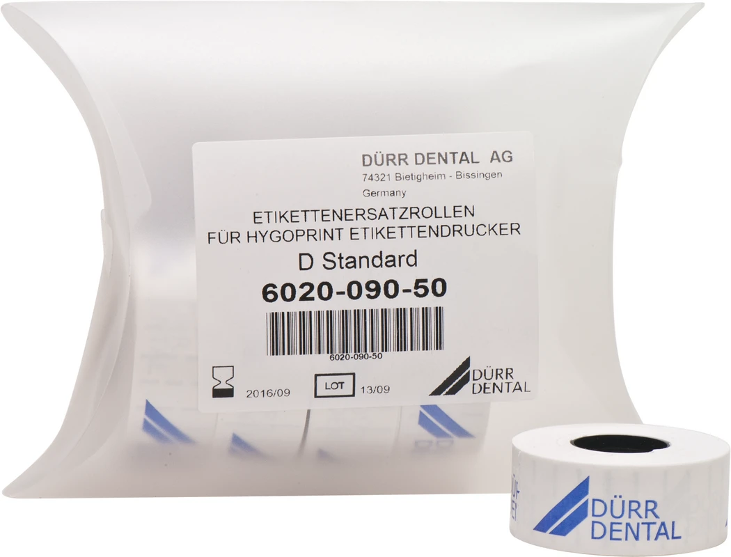 Hygoprint Packung 5 Etikettenersatzrollen, einfachklebend