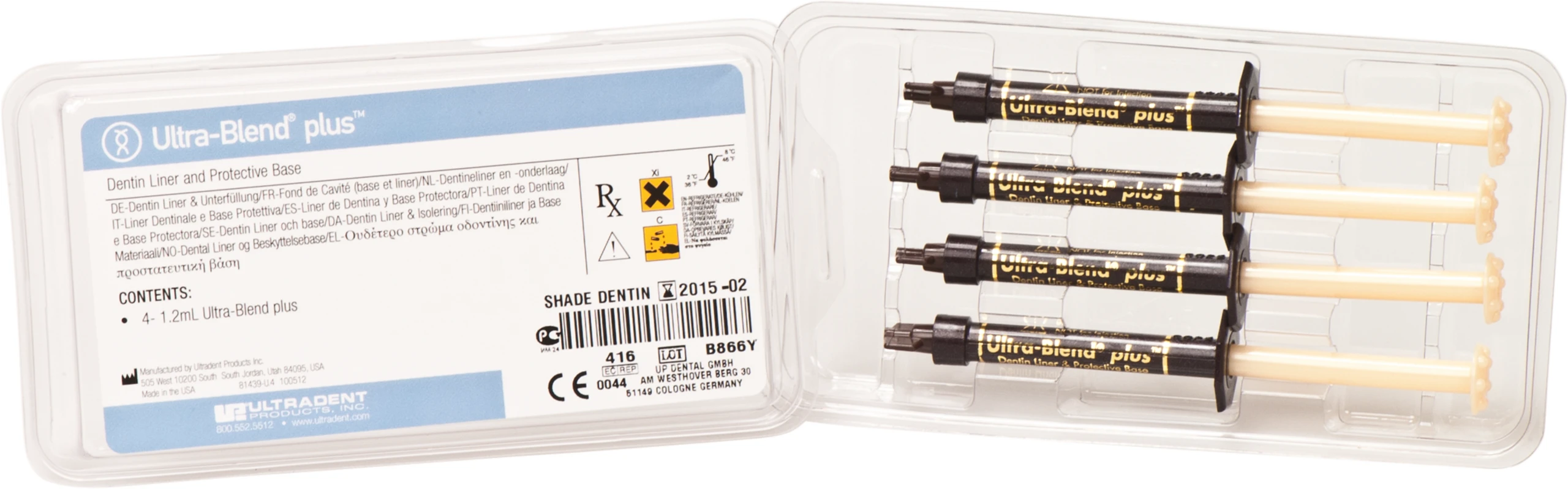 Ultra-Blend™ plus Packung 4 x 1,2 ml Spritze dentin Ultra-Blend™ plus Ultradent Products