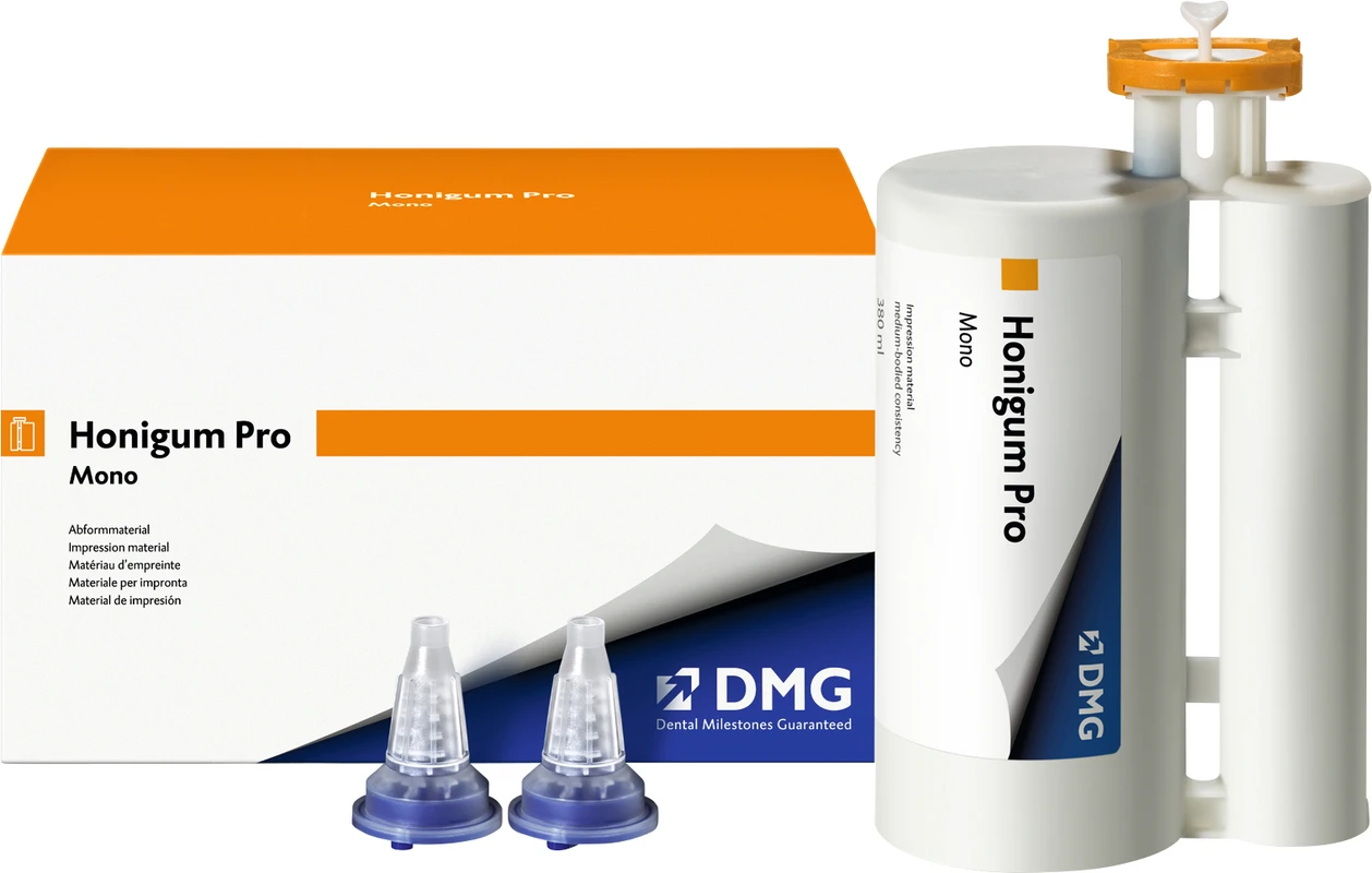 Honigum Pro Mono Packung 380 ml Doppelkartusche, 10 MixStar-Tips