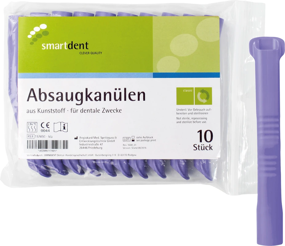 smart Absaugkanülen Packung 10 Stück lila