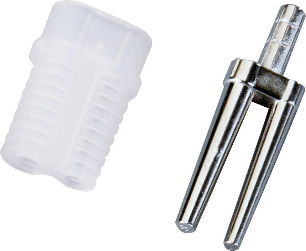 Bi-V-Pin Packung 100 Stück Kunststoff, Kopf 2 mm, Stiftlänge 12,5 mm, Kopflänge 5,5 mm, Breite 3,8 mm