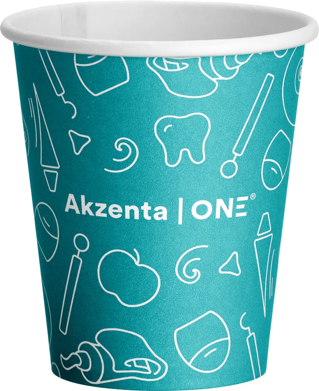 Akzenta ONE Pappbecher Karton 20 x 50 Stück laguna deep blue, 200 ml