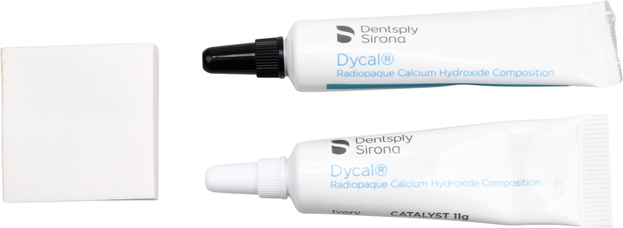 Dycal® Packung 6 x 13 g Basis, 6 x 11 g Katalysatorpaste in Tuben dentin