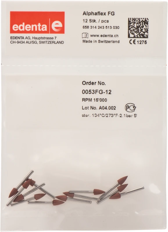 Alphaflex Packung 12 Stück braun, FG, Figur 243, 6 mm, ISO 030