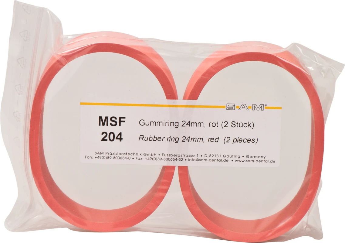 Gummiring Packung 2 Stück rot, normal