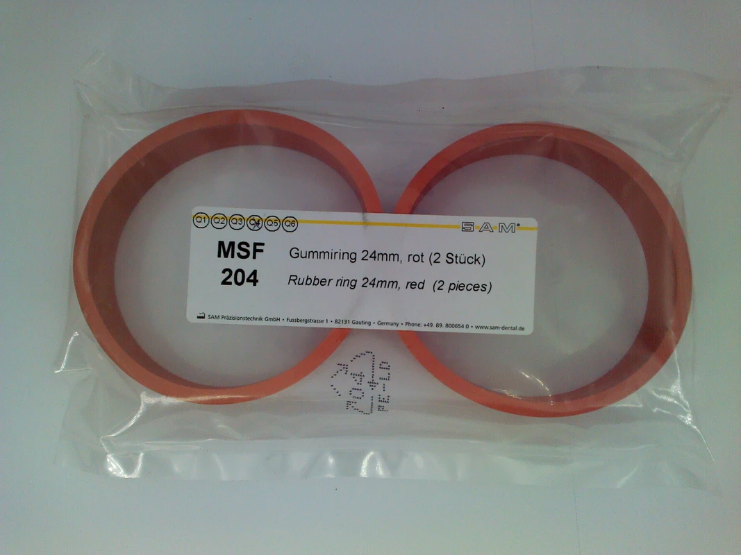 Gummiring Packung 2 Stück rot, normal