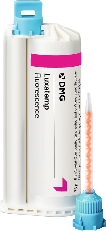 Luxatemp® Fluorescence Nachfüllpackung 76 g Doppelkartusche A3,5, 15 Automix-Tips