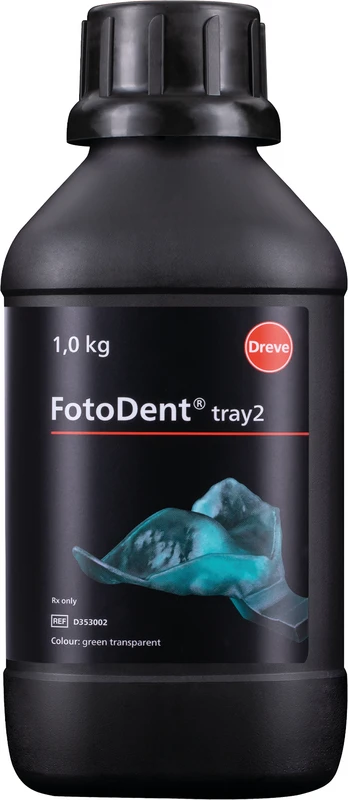 FotoDent® tray2 Flasche 1 kg 385/405 nm, grün-transparent FotoDent® tray2 Dreve Dentamid