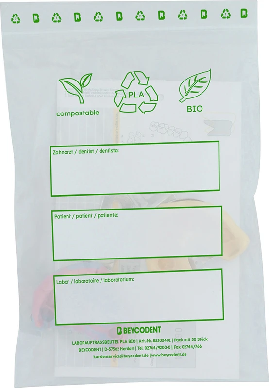 Laborauftragsbeutel PLA Bio Packung 50 Stück