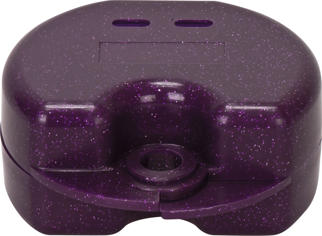 Zahnspangendose Glitter Stück violett